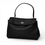 BALENCIAGA сумка Rodeo Medium кожа гладкая черная серебро