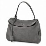 BALENCIAGA сумка Rodeo Medium замша серая серебро