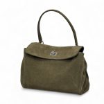 BALENCIAGA сумка Rodeo small замша хаки серебро