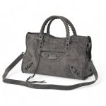 BALENCIAGA сумка Sity замша серая