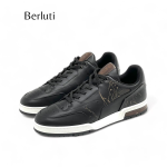 BERLUTI кроссовки черные с фирменным рисунком
