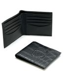 BILLIONAIRE портмоне крокодил 8 визиток черное