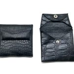 BRIONI чехол под запонки крокодил черный