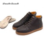 BRUNELLO кеды высокие коричневые кожа