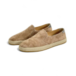 BRUNELLO слипоны бежевая замша на соломенной подошве