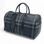 BURBERRY дорожная сумка из серой канвы в клетку