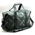 BURBERRY дорожная сумка текстиль монограмма зеленая круглый логотип