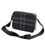 BURBERRY мессенджер маленький прямоугольный горизонтальный с доп карманом на магните канва клетка серый