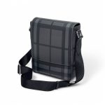 BURBERRY мессенджер маленький с клапаном клетка серый