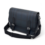 BURBERRY мессенджер с клапаном с застежками на пряжках синий из канвы в клетку