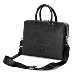 BURBERRY портфель кожа того тисненый логотип карман сзади черный