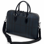 BURBERRY портфель маленький закругленный синяя клетка