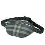 BURBERRY поясная сумка из канвы в клетку из коллекции 2023 серая