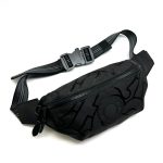 BURBERRY поясная сумка текстиль черная круглый логотип