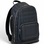 BURBERRY рюкзак на молнии карман спереди клетка синий