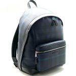 BURBERRY Рюкзак синий с металлическим лого на переднем кармане