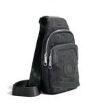 BURBERRY слинг текстильный в монограмму с круглым логотипом