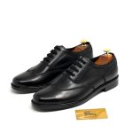 BURBERRY туфли оксфорды черные гладкая кожа