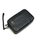 BV борсетка теленок кожаные углы черная