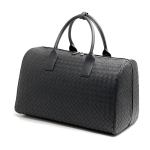 BV дорожная сумка крупное плетение теленок черная c молнией до нижних краев