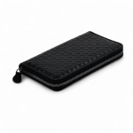 BV кошелек из кожи ягненка черного цвета большой