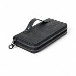BV кошелек теленок 2 молнии с ручкой сзади черный