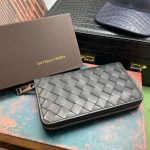 BV кошелек теленок новое крупное плетение черный