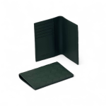 BV обложка для паспорта из кожи ягненка крупное плетение зеленого цвета