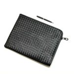 BV Папка черная плетеная кожа теленок