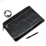 BV папка закругленная карман на молнии спереди черная