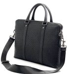 BV портфель теленок 2 полосы черный с двумя отделениями на молнии