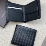 BV портмоне черное теленок с монетницей