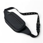 BV поясная сумка теленок на молнии черная овальная форма