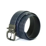 BV ремень брючный синий двухсторонний