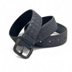 BV ремень овальная пряжка серый