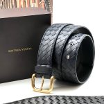 BV ремень синий овальная пряжка золото