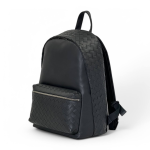 BV рюкзак широкое плетение и гладкая кожа черный