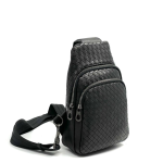 BV слинг теленок маленький 2 отделения черный закругленный наружный карман на молнии