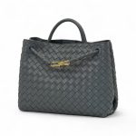 BV сумка Indiamo плетеная крупная клетка серая большая