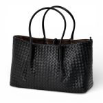 BV сумка шоппер Andiamo плетеная кожа черная