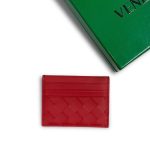 BV визитница 6 визиток красная ягненок крупное плетение