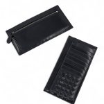 BV визитница длинная ягненок черная