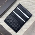 BV визитница молния сзади цвет черный  теленок