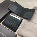 BV визитница-обложка маленькая 6 визиток цвет черный теленок