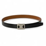 CELINE ремень 25 мм двухсторонний гладкая кожа черно-коричневый сьемная пряжка