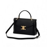 CELINE сумка с клапаном черная золотой замок