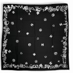 CHANEL платок кашемир и шелк черный