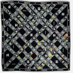 CHANEL платок кашемир и шелк черный