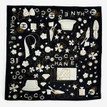 CHANEL платок кашемир и шелк черный