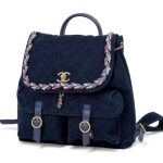 CHANEL рюкзак денис темно-синий золото